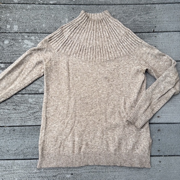 By Anthropologie Welford Tan Mock Neck Pullover Sweater Size Small - Picture 4 of 16